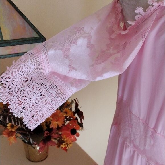 Pretty in Pink Lace Dress - Picture 4 of 14